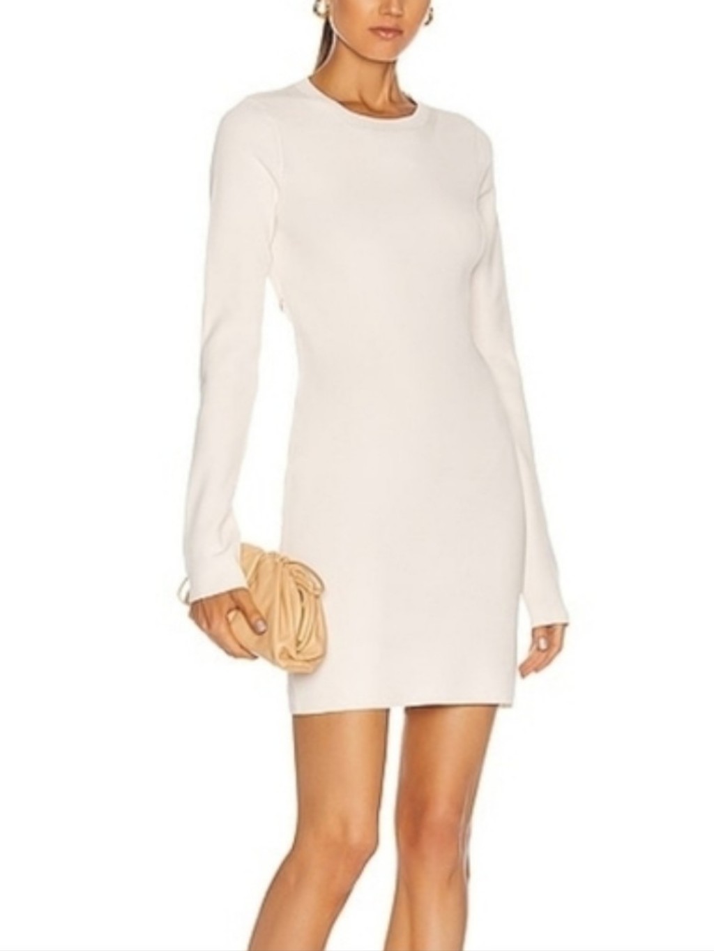 Helmut Lang Ivory Slash Dress M